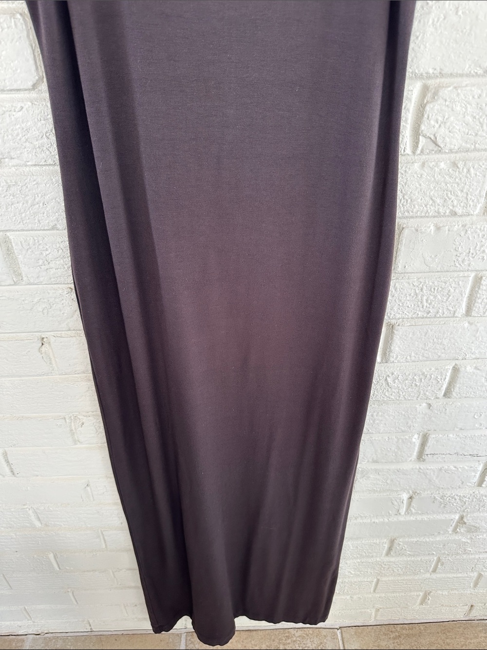 The Limited Brown Maxi Dress Medium Stretchy No Slit Minimal Elegant Casual - Picture 3 of 5